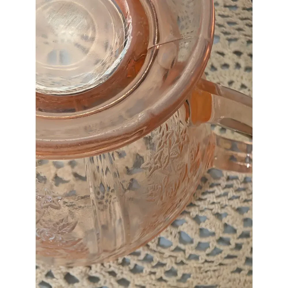 Federal Glass Pink Depression Glass Footed Creamer 